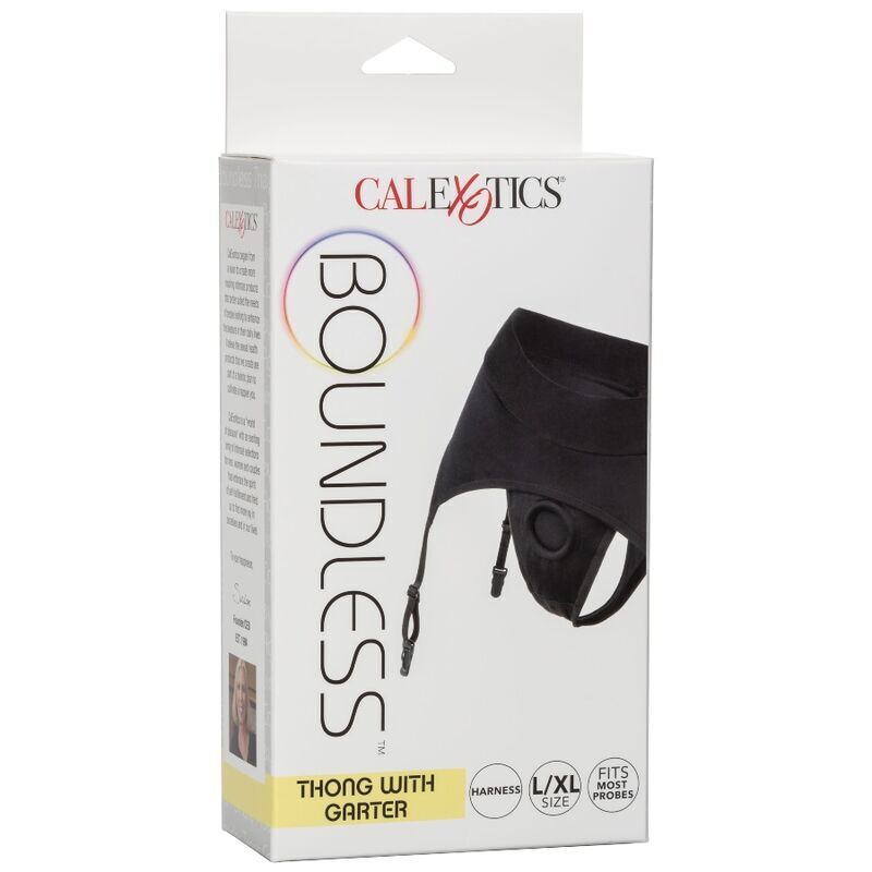 CALEXOTICS - BOUNDLESS THONG HARNESS WITH GARTER BELT S/M