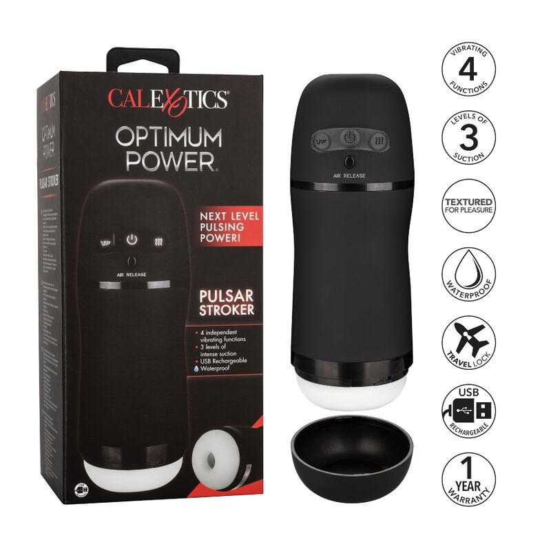 CALEXOTICS - OPTIMUM POWER MASTURBATOR WITH VIBRATION AND SUCTION