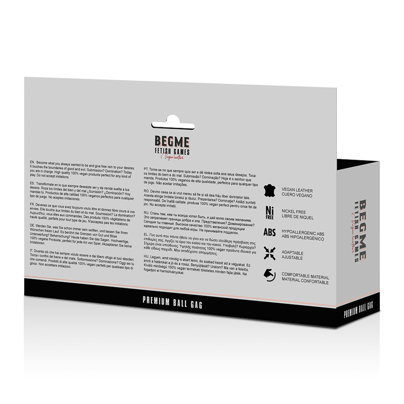 BEGME - BLACK EDITION VEGAN LEATHER GAG