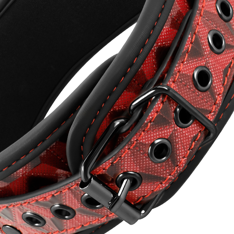 BEGME - RED EDITION NECKLACE WITH CHAINS AND NEOPRENE-LINED NIPPLE CLAMPS