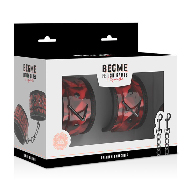 BEGME - RED EDITION NEOPRENE LINED HANDCUFFS