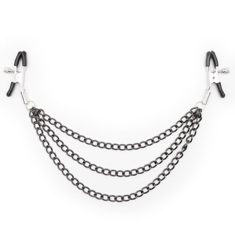 OHMAMA FETISH - BLACK CHAIN NIPPLE CLAMPS