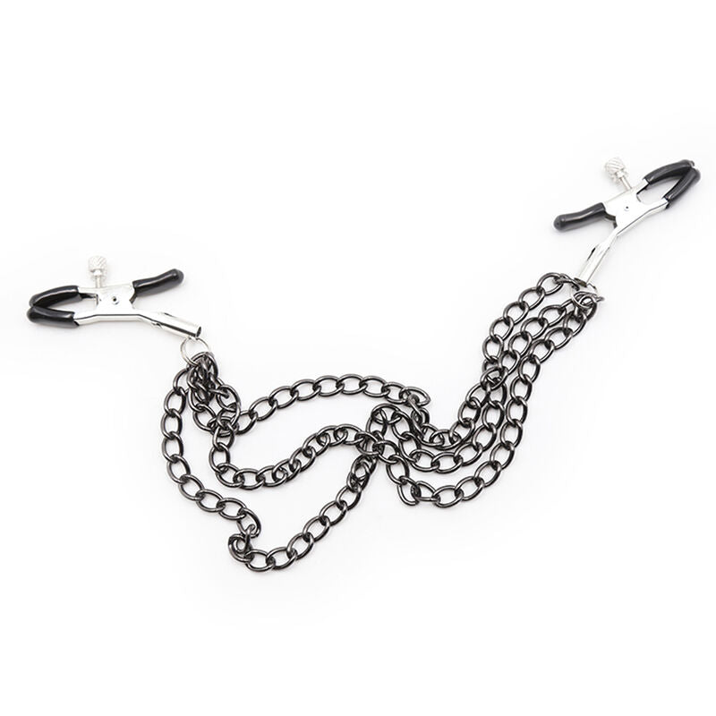 OHMAMA FETISH - BLACK CHAIN NIPPLE CLAMPS