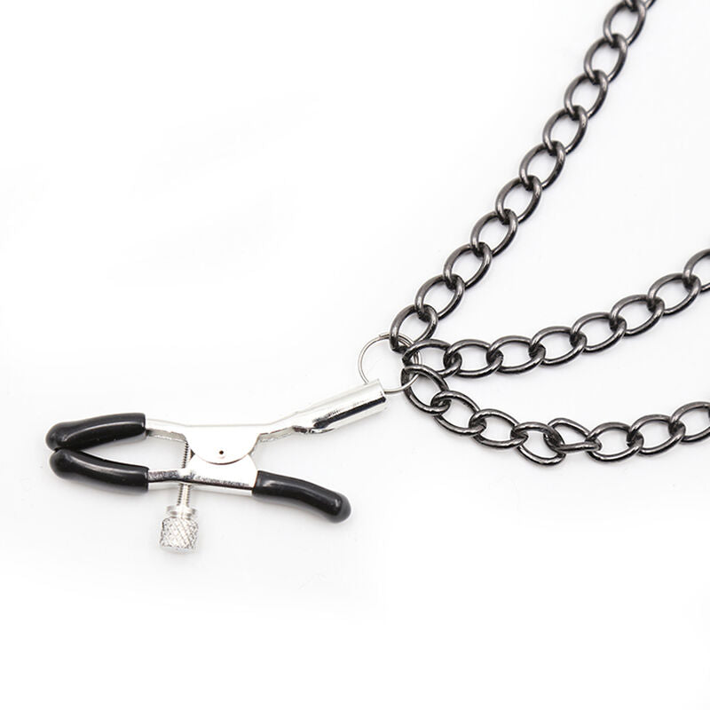 OHMAMA FETISH - BLACK CHAIN NIPPLE CLAMPS