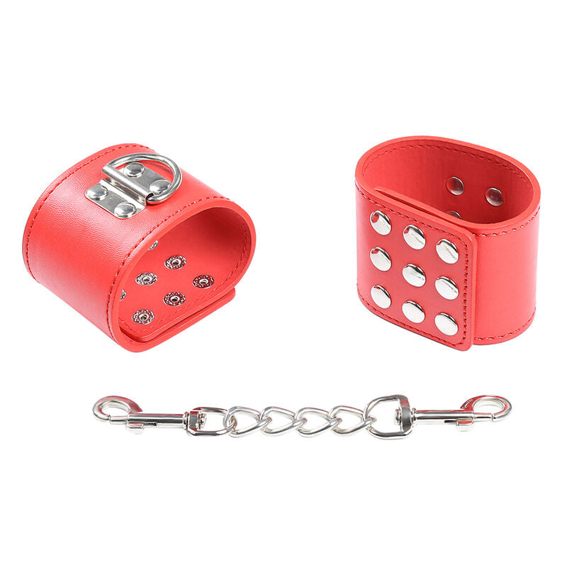 OHMAMA FETISH - RED HANDCUFFS SNAP CLOSURE