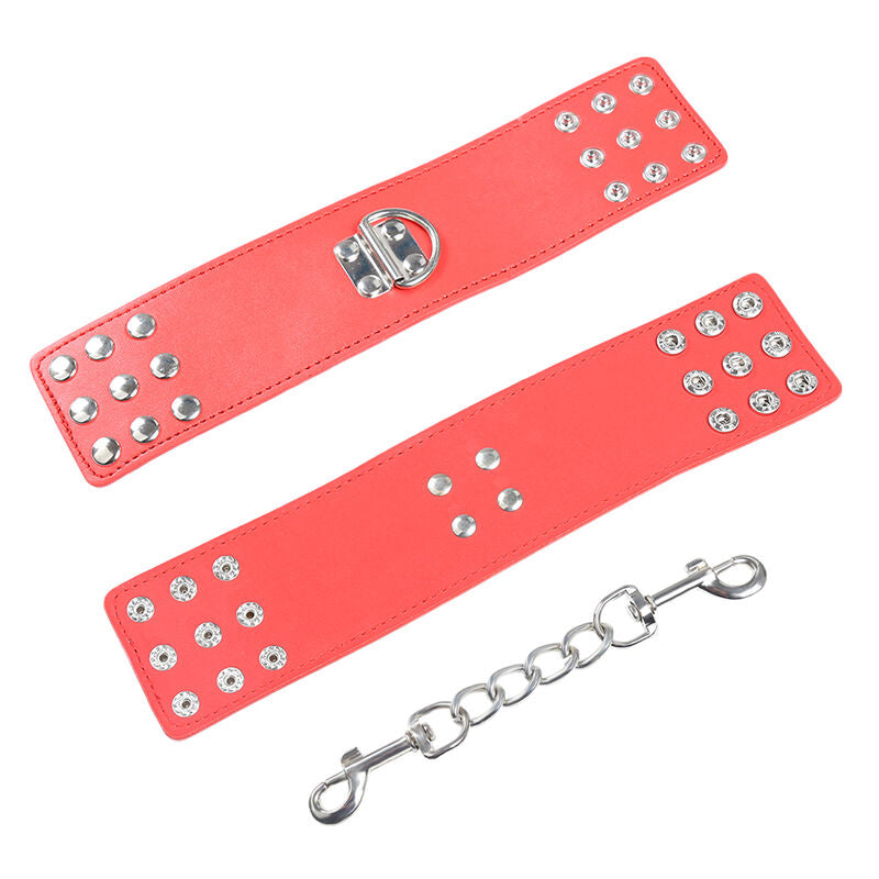 OHMAMA FETISH - RED HANDCUFFS SNAP CLOSURE