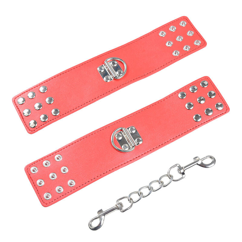 OHMAMA FETISH - RED HANDCUFFS SNAP CLOSURE