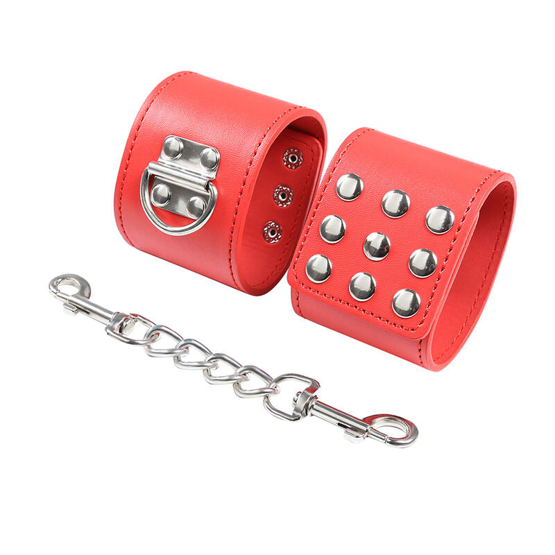 OHMAMA FETISH - RED HANDCUFFS SNAP CLOSURE
