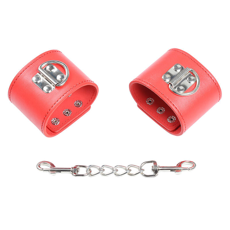 OHMAMA FETISH - RED HANDCUFFS SNAP CLOSURE