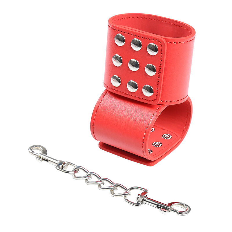 OHMAMA FETISH - RED HANDCUFFS SNAP CLOSURE