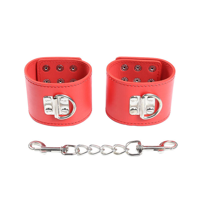 OHMAMA FETISH - RED HANDCUFFS SNAP CLOSURE