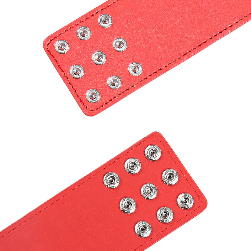 OHMAMA FETISH - RED HANDCUFFS SNAP CLOSURE