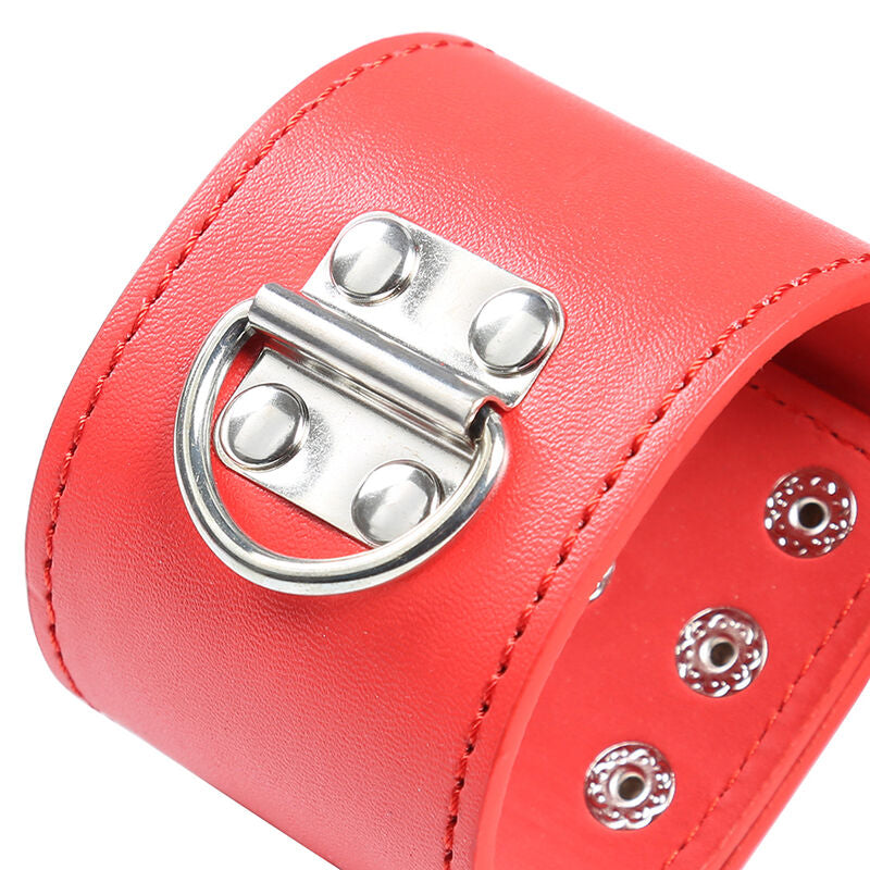 OHMAMA FETISH - RED HANDCUFFS SNAP CLOSURE
