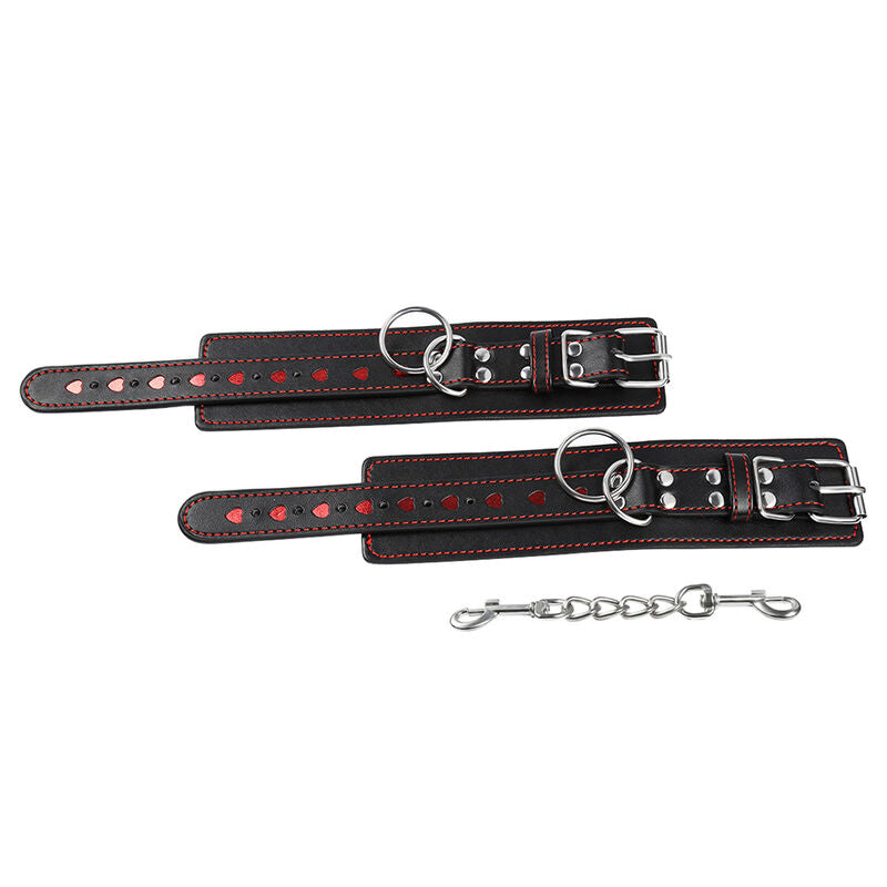 OHMAMA FETISH - HEART-INLAID HANDCUFFS