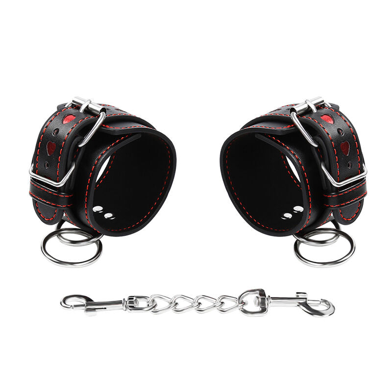 OHMAMA FETISH - HEART-INLAID HANDCUFFS