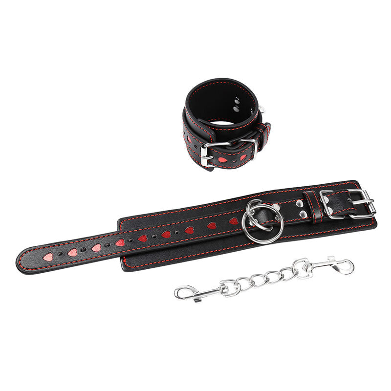 OHMAMA FETISH - HEART-INLAID HANDCUFFS
