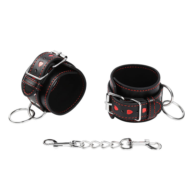 OHMAMA FETISH - HEART-INLAID HANDCUFFS