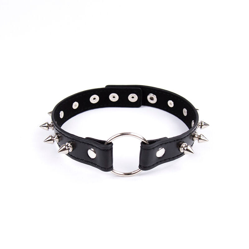 OHMAMA FETISH - SPIKED COLLAR AND RING