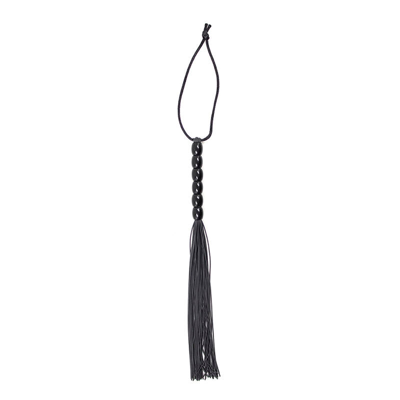 OHMAMA FETISH - WHIP WITH RIBBED SILICONE HANDLE 26 CM