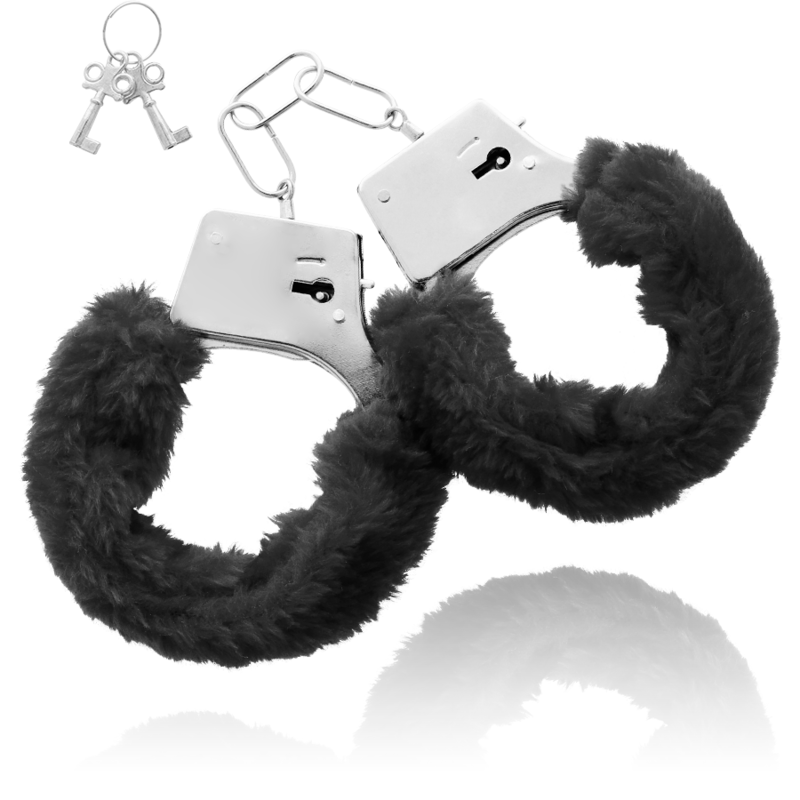 OHMAMA FETISH - BLACK HAIRY HANDCUFFS