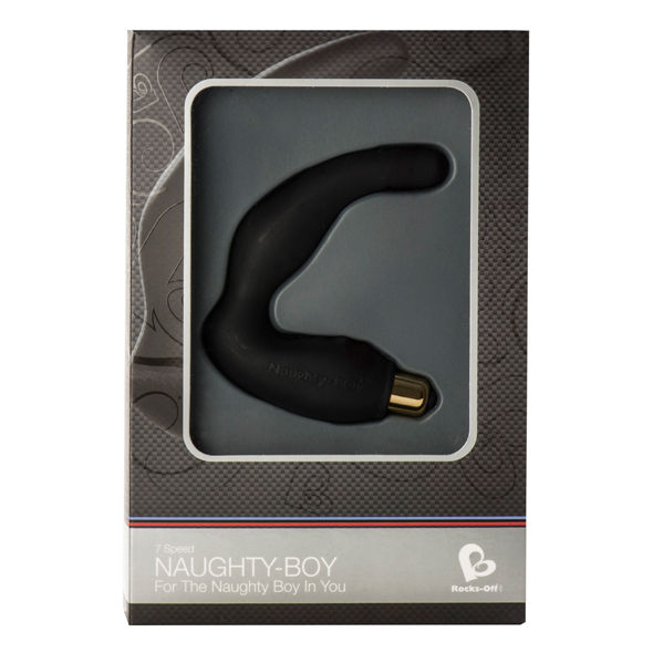 ROCKS-OFF - NAUGHTY-BOY MEN'S G-SPOT MASSAGER 7V BLACK