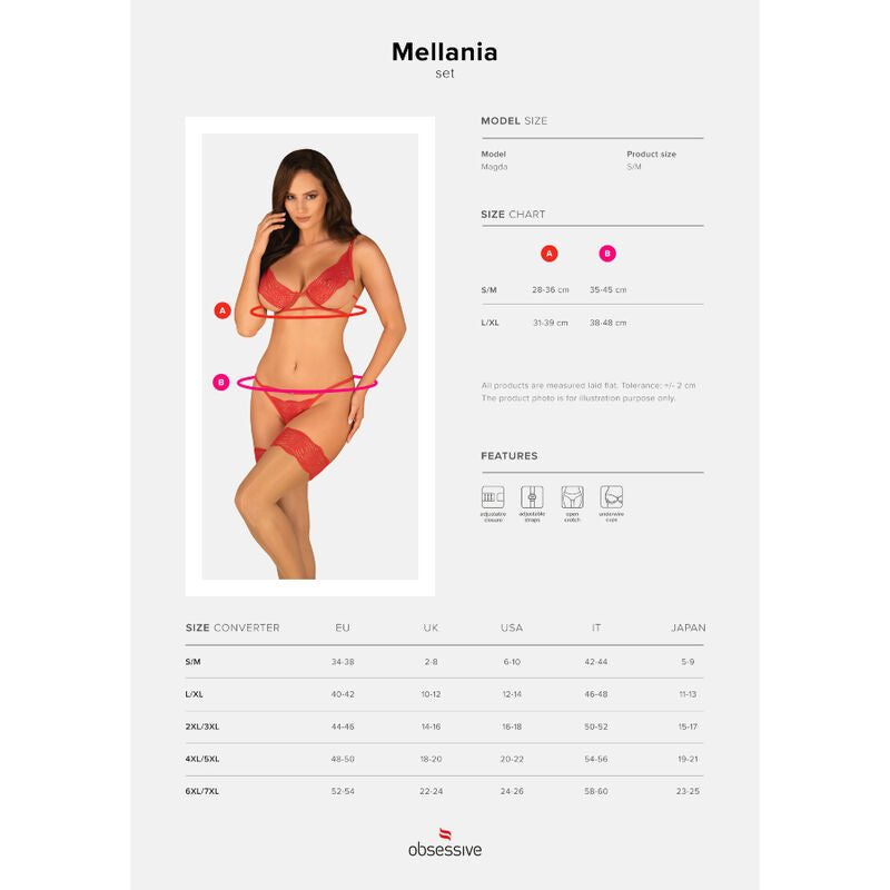 OBSESSIVE - MELLANIA TWO-PIECE SET L/XL