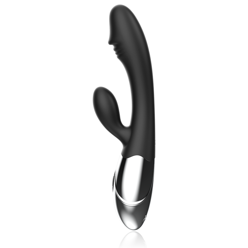 BLACK&SILVER - KALEB VIBRATOR RABBIT SILICON MULTI-FUNCTION