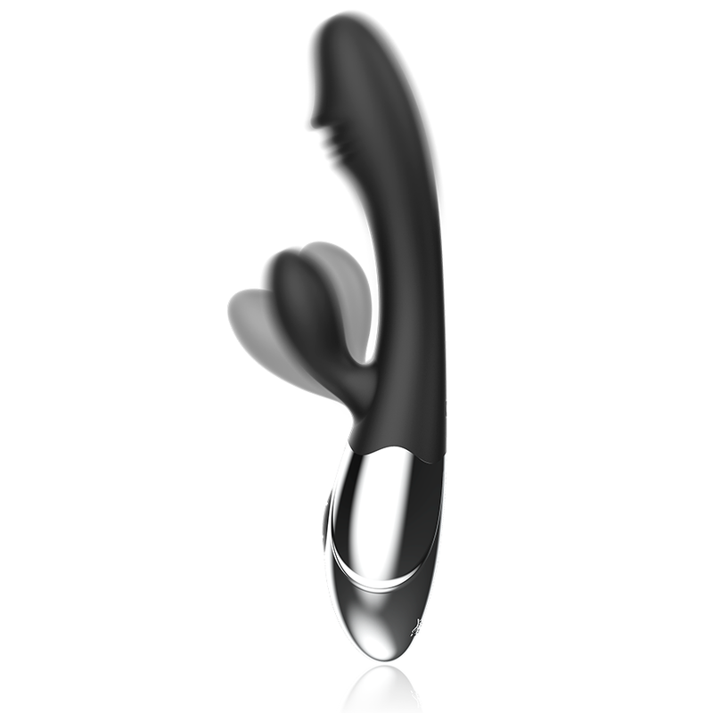 BLACK&SILVER - KALEB VIBRATOR RABBIT SILICON MULTI-FUNCTION