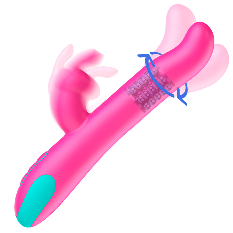 HAPPY LOKY - PLUTO RABBIT VIBRATOR & ROTATOR COMPATIBLE WITH WATCHME WIRELESS TECHNOLOGY