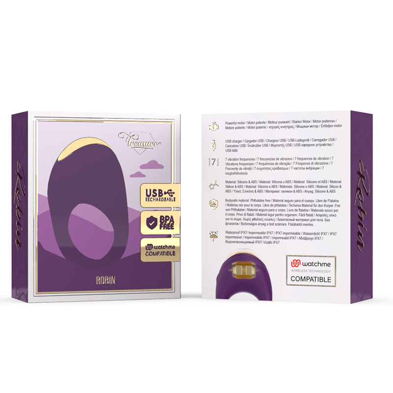 TREASURE - ROBIN VIBRATING RING COMPATIBLE WITH WATCHME WIRELESS TECHNOLOGY