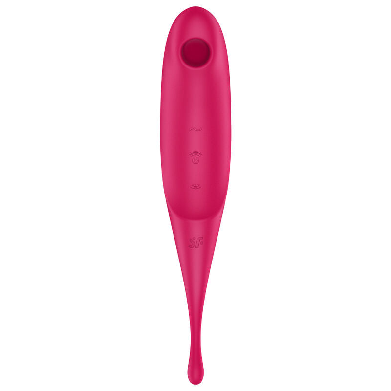 SATISFYER - TWIRLING PRO STIMULATOR AND VIBRATOR RED