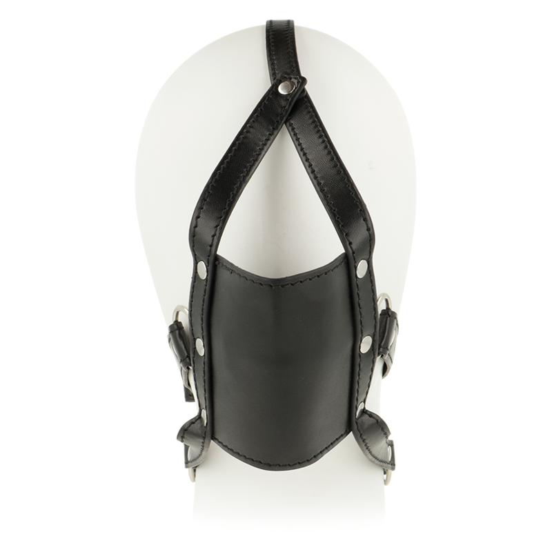 OHMAMA FETISH - HEAD HARNESS WITH MOUTH COVER BALL GAG