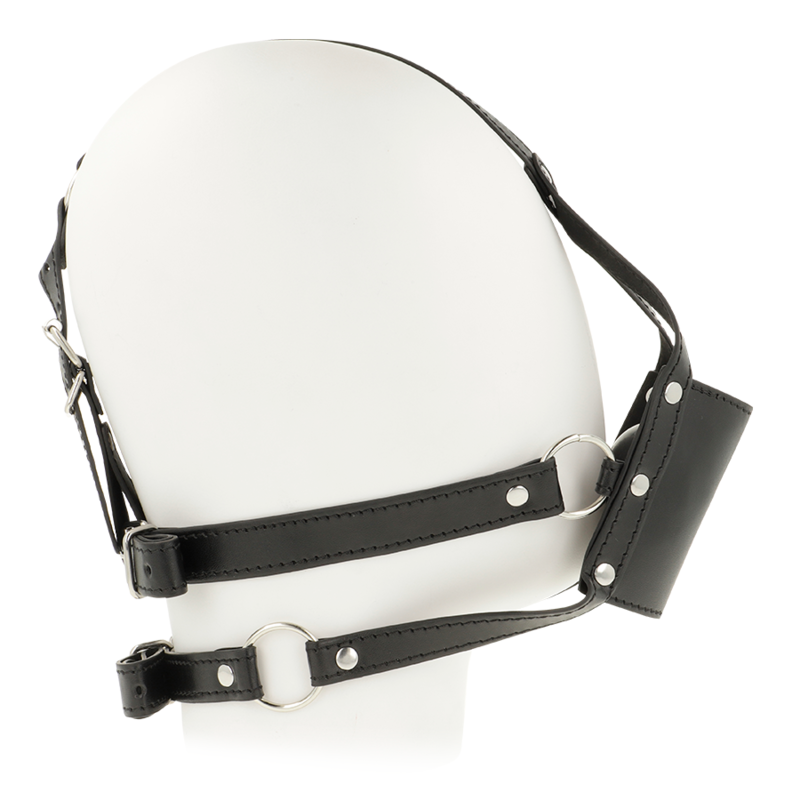 OHMAMA FETISH - HEAD HARNESS WITH MOUTH COVER BALL GAG