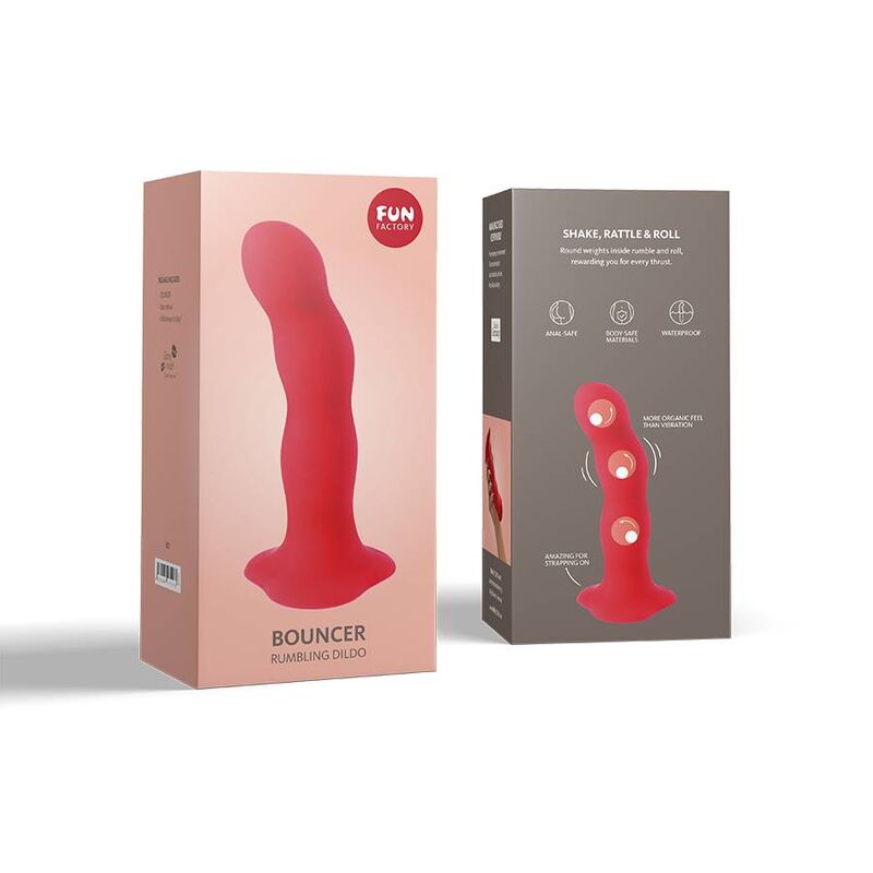 FUN FACTORY - BOUNCER SHAKE RED DILDO