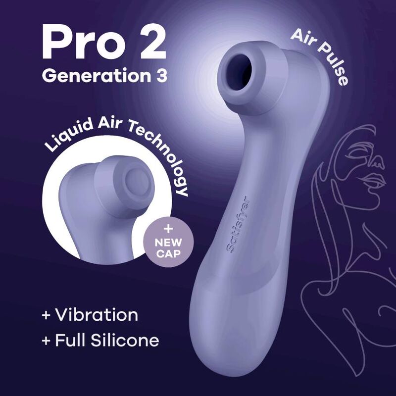 SATISFYER - PRO 2 GENERATION 3 LIQUID AIR TECHNOLOGY GARNET