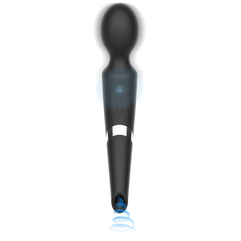 BLACK&SILVER - BECK WAND AND SUCTIONER 2 IN 1 SILICONE