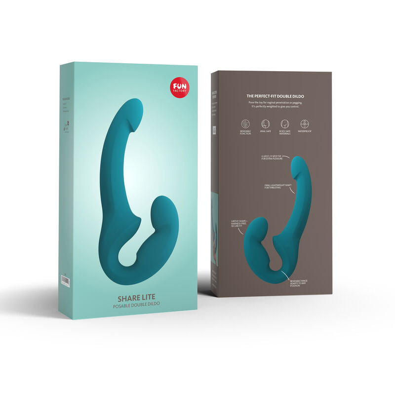 FUN FACTORY - SHARE LITE DOUBLE DILDO HARNESS DEEP BLUE