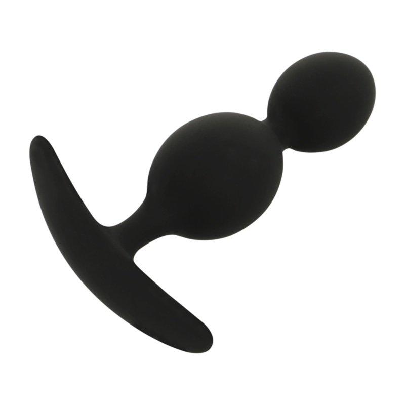 BLACK&SILVER - ORSON SILICONE PLUG 2 ANAL WAVES 9 CM