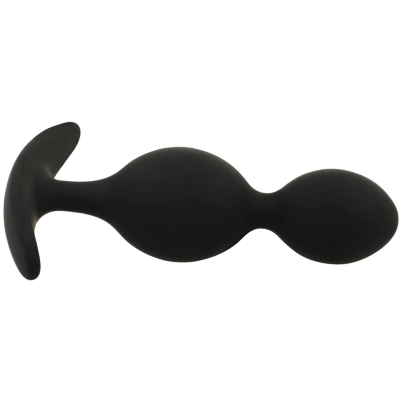 BLACK&SILVER - ORSON SILICONE PLUG 2 ANAL WAVES 9 CM