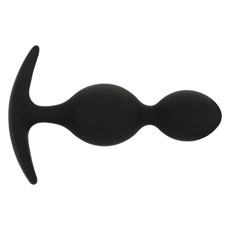 BLACK&SILVER - ORSON SILICONE PLUG 2 ANAL WAVES 9 CM