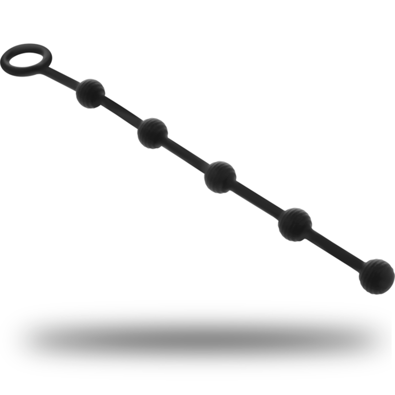 BLACK&SILVER - KORG ANAL ROSARIO SILICONE INITIATION 21 CM