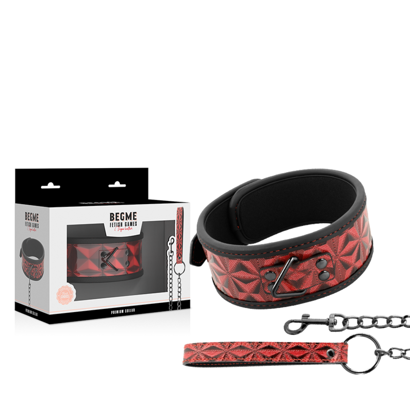 BEGME - RED EDITION NEOPRENE LINING VEGAN LEATHER NECKLACE