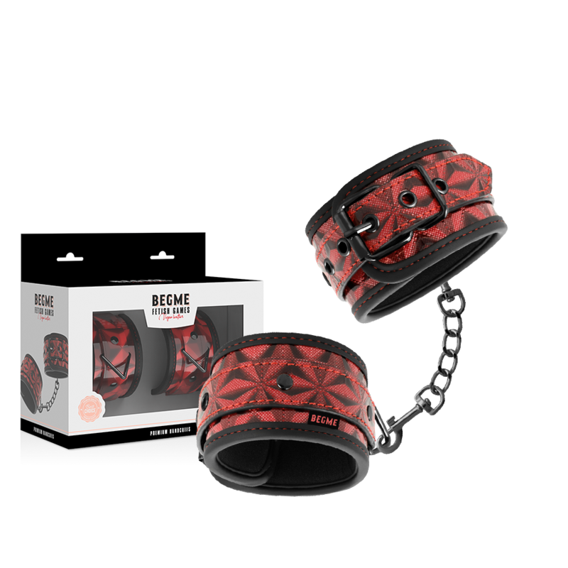 BEGME - RED EDITION NEOPRENE LINED HANDCUFFS