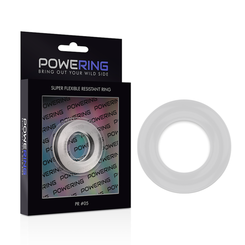 POWERING - SUPER FLEXIBLE Y RESISTENTE ANILLO PENE 4.8CM PR05 CLEAR