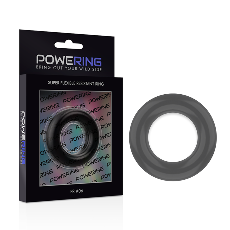 POWERING - SUPER FLEXIBLE Y RESISTENTE ANILLO PENE 5.5CM PR06 NEGRO