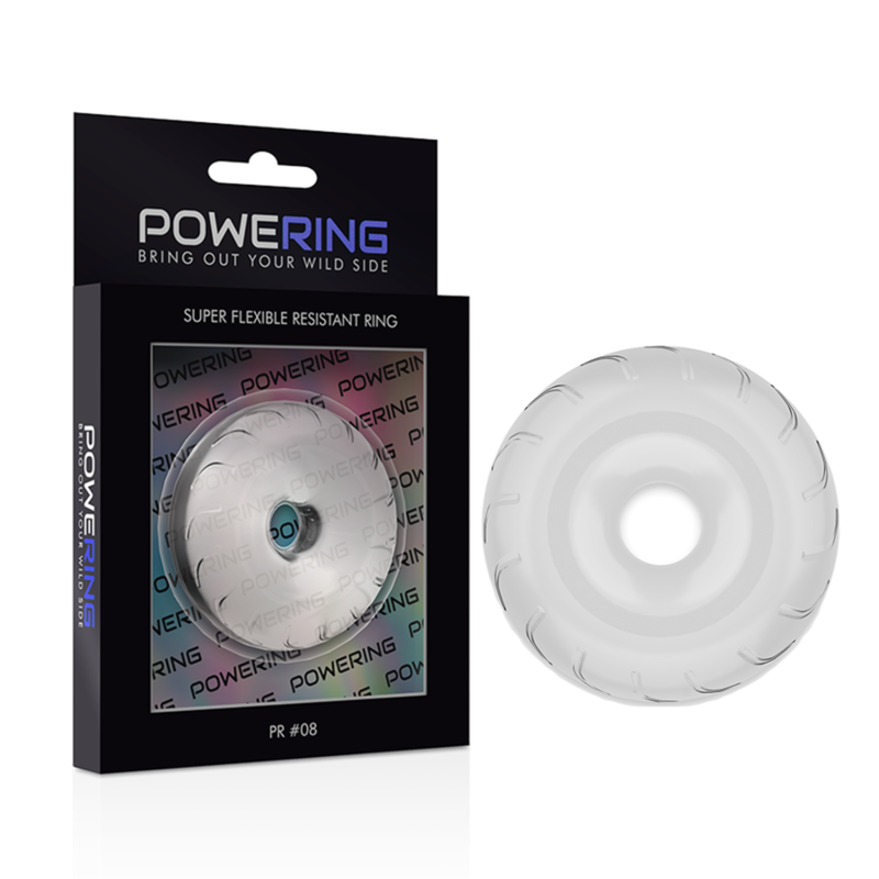POWERING - SUPER FLEXIBLE Y RESISTENTE ANILLO PENE 5CM PR08 CLEAR