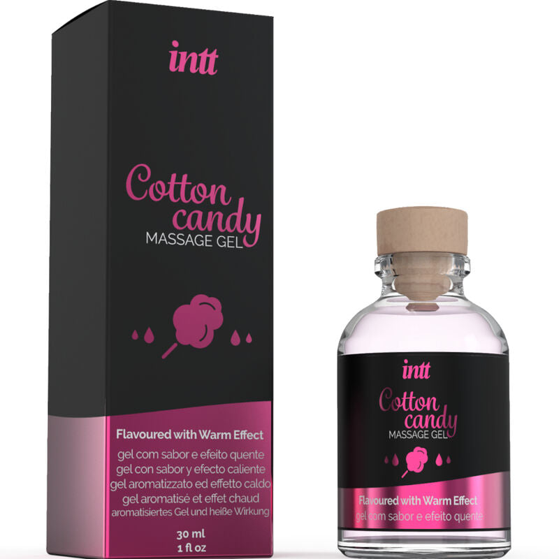 INTT MASSAGE & ORAL SEX - COTTON CANDY FLAVOR MASSAGE GEL WITH HEAT EFFECT