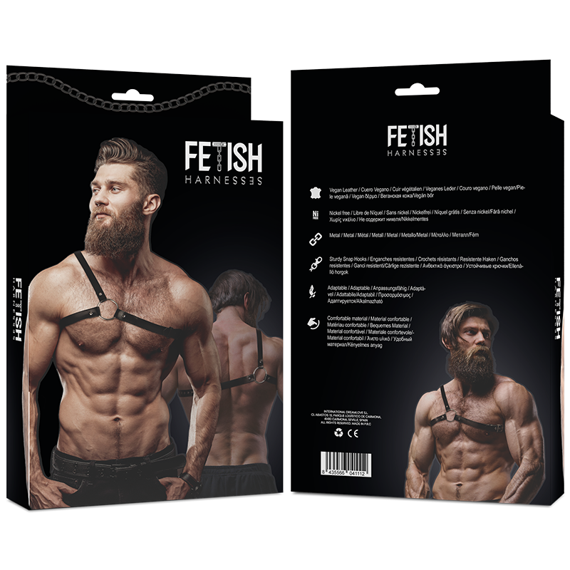 FETISH SUBMISSIVE - ATTITUDE ECO-LEATHER HARNESS CROSSED SHOULDER MEN