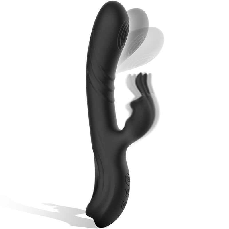BLACK&SILVER - JAMIE VIBRATOR RABBIT WAVE EFFECT
