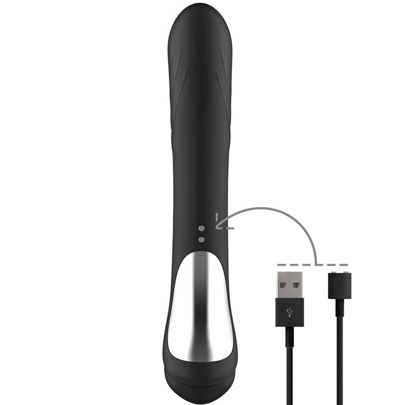 BLACK&SILVER - JAMIE VIBRATOR RABBIT WAVE EFFECT